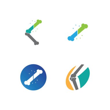 Kemik ilüstrasyon logo vektörü