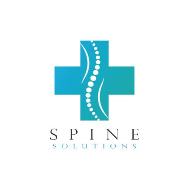 Omurga teşhis sembolü logo şablonu vektör illüstrasyon tasarımı 