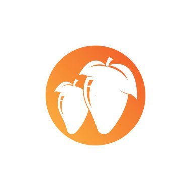 Mango düz stil. Mango vektör logosu