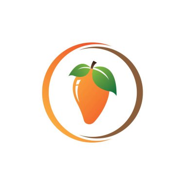 Mango düz stil. Mango vektör logosu