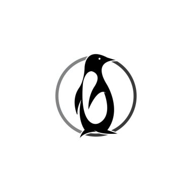 Penguen Logo Şablonu vektör resimleme tasarımı