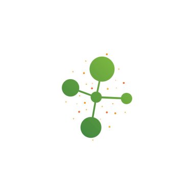 Molekül logo şablon vektör simgesi