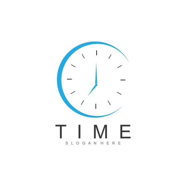 Logotipo Relógio Negócios Ícone Vetor Modelo —  Vetores de Stock