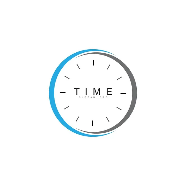 Negocio Reloj Logo Plantilla Vector Icono — Vector de stock