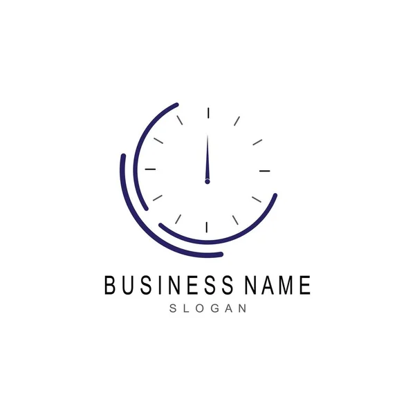 Business Klok Logo Template Vector Pictogram — Stockvector