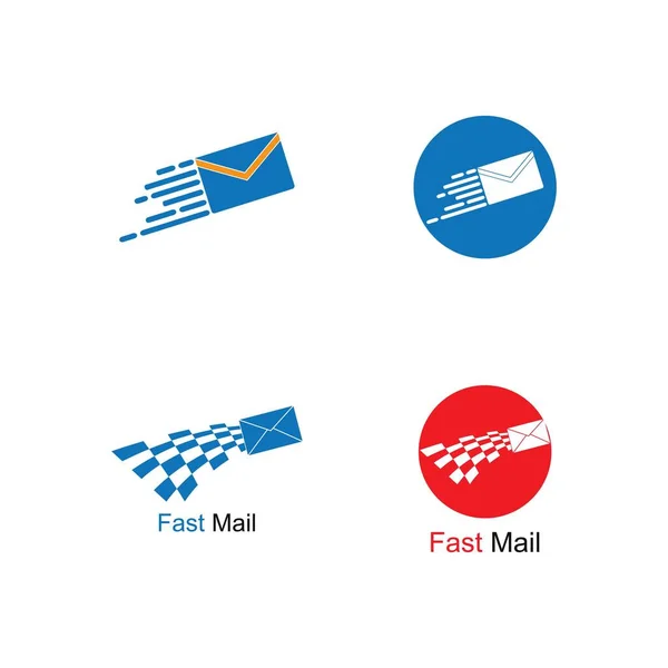 Modèle Icône Vectorielle Logo Mail — Image vectorielle