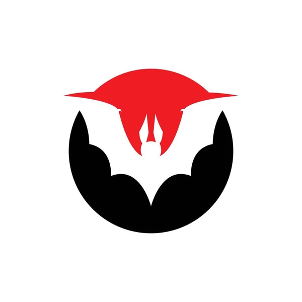 Modelo Logotipo Vetor Ilustração Morcego —  Vetores de Stock