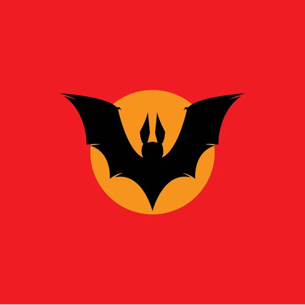 Chauve Souris Ilustration Vectoriel Icône Logo Modèle — Image vectorielle