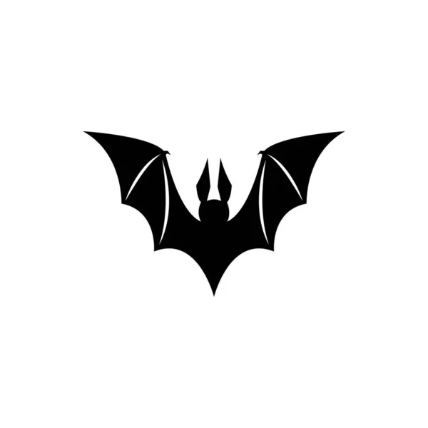 Bat Ilustration Vektor Ikon Logotyp Mall — Stock vektor