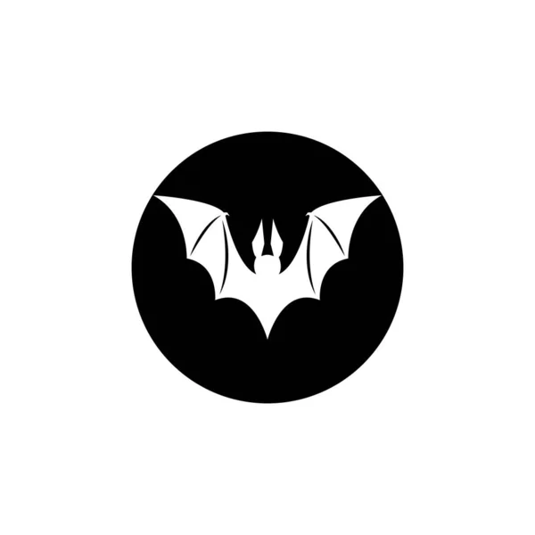 Bat Ilustration Vektor Ikon Logotyp Mall — Stock vektor
