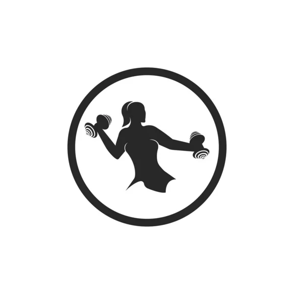 Bodybuilder Logo Template Vector Object Icons Sport Label Gym Badge — Stock Vector