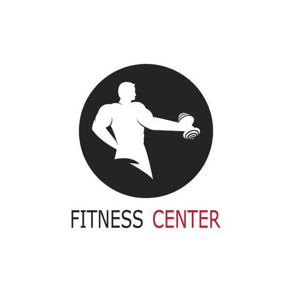 Szablon Logo Kulturysty Przedmiot Wektorowy Ikony Dla Sport Label Gym — Wektor stockowy