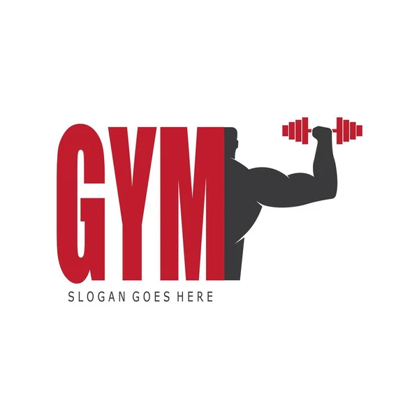 Bodybuilder Logo Template Vectorobject Pictogrammen Voor Sport Label Gym Badge — Stockvector