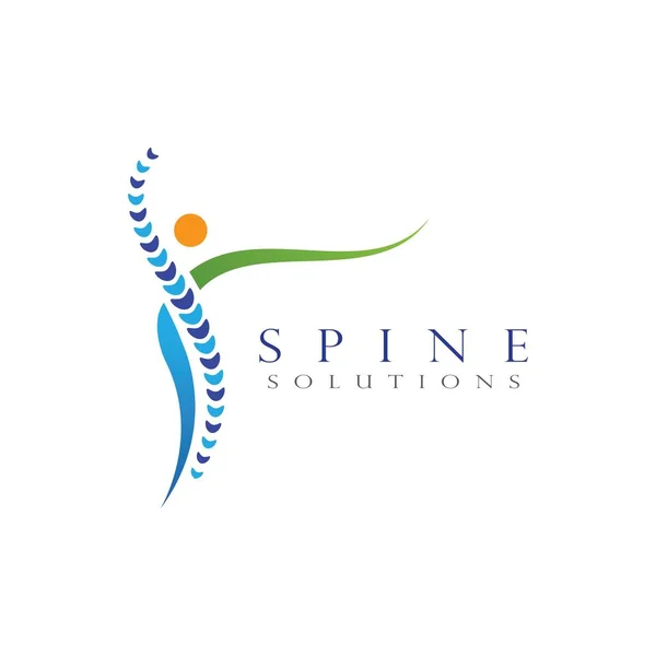 Spine Diagnostics Symbol Logo Template Vector Illustration Design — Stock Vector