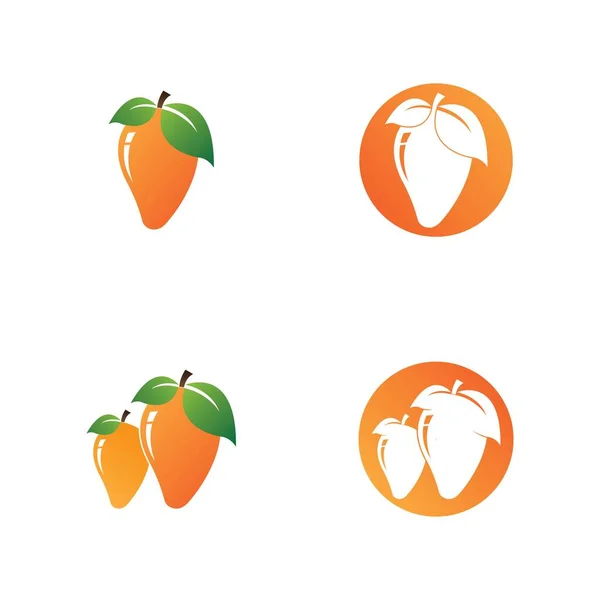 Mango Düz Stil Mango Vektör Logosu — Stok Vektör