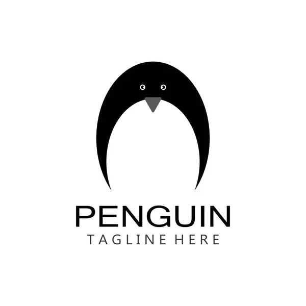 Pingüino Logo Plantilla Vector Icono Ilustración Diseño — Archivo Imágenes Vectoriales