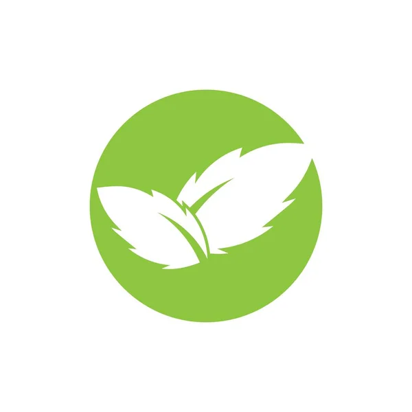 Logotipos Ecología Hoja Verde Naturaleza Elemento Vector Icono — Vector de stock