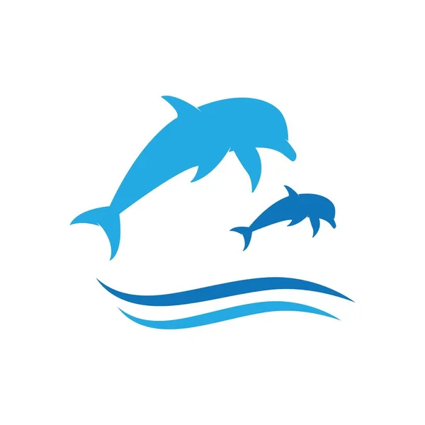 Modèle Vectoriel Icône Logo Dolphin — Image vectorielle