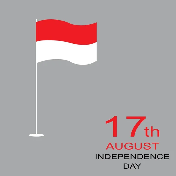 Vector Illustration Independence Day Indonesia — Stock Vector
