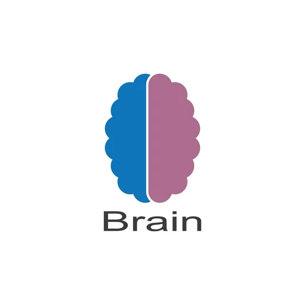Mall För Hjärnans Logotyp — Stock vektor