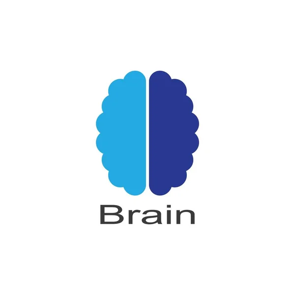 Logo Del Cerebro Vector Plantilla — Vector de stock