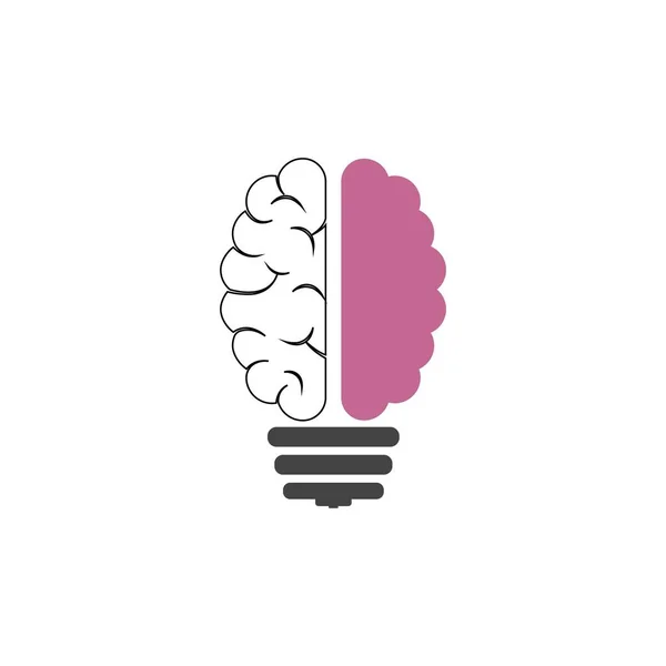 Mall För Hjärnans Logotyp — Stock vektor
