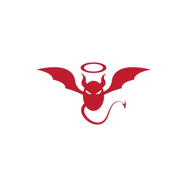 Modèle Vectoriel Logo Ange Diable — Image vectorielle