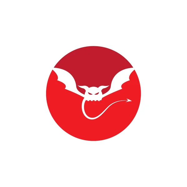 Devil Angel Logo Vektorvorlage — Stockvektor
