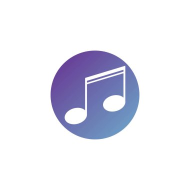 Müzik Notası Simge Vektörü