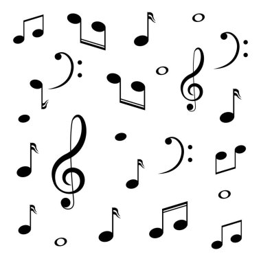 Müzik Notası Simge Vektörü