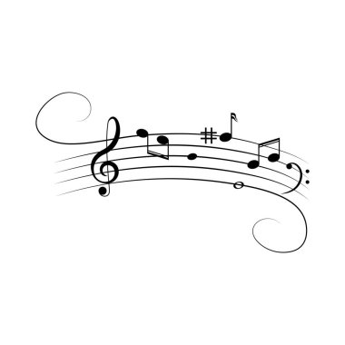 Müzik Notası Simge Vektörü