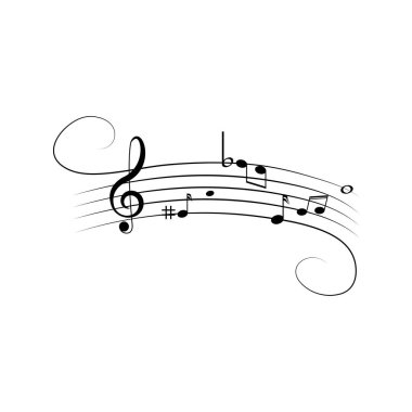 Müzik Notası Simge Vektörü