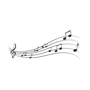 Müzik Notası Simge Vektörü