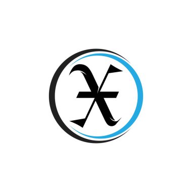 X harfi logo vektör şablonu