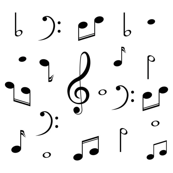 Note Musique Icône Vectorielle — Image vectorielle