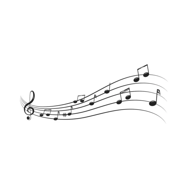Μουσικό Σημείωμα Εικονίδιο Διάνυσμα — Διανυσματικό Αρχείο