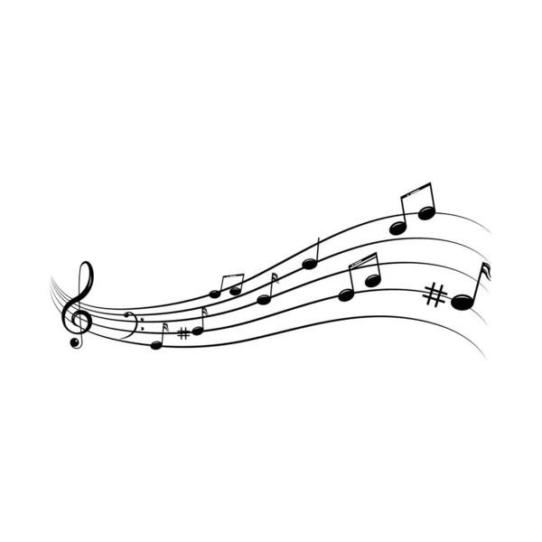 Müzik Notası Simge Vektörü