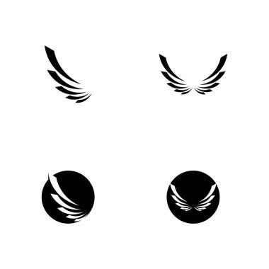 Falcon Wing Logo Şablon vektör simgesi tasarımı