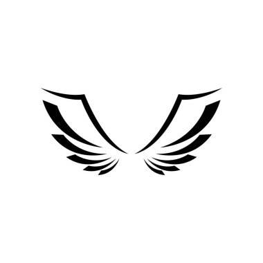 Falcon Wing Logo Şablon vektör simgesi tasarımı