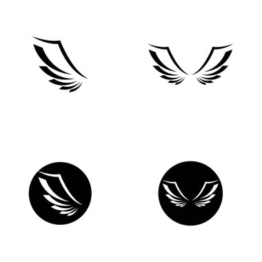 Falcon Wing Logo Şablon vektör simgesi tasarımı