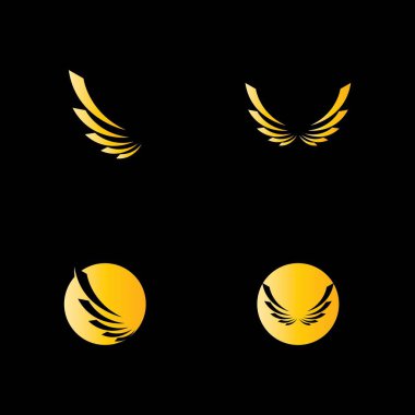 Falcon Wing Logo Şablon vektör simgesi tasarımı