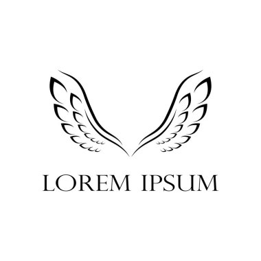 Falcon Wing Logo Şablon vektör simgesi tasarımı