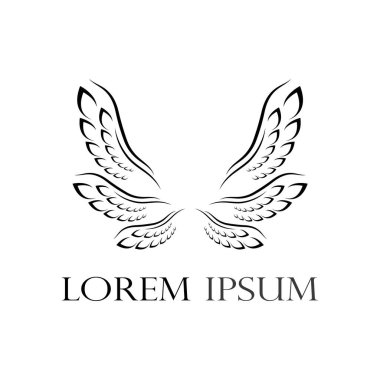 Falcon Wing Logo Şablon vektör simgesi tasarımı