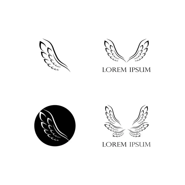 Falcon Wing Logo Plantilla Vector Icono Diseño — Vector de stock