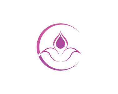 Güzellik Vektörü Nilüfer çiçekleri logo şablonu tasarımı simgesi