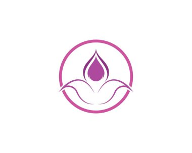 Güzellik Vektörü Nilüfer çiçekleri logo şablonu tasarımı simgesi