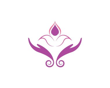 Güzellik Vektörü Nilüfer çiçekleri logo şablonu tasarımı simgesi