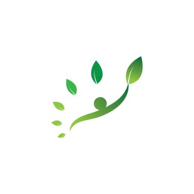 İnsanlar Ağaç Vektörü Logo Şablonu