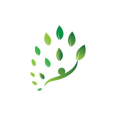 Yaratıcı İnsan Ağacı Konsepti Logo Tasarım Şablonu