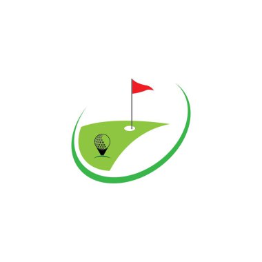 Golf Logo Şablonu vektör çizim simgesi tasarımı